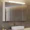90 cm Armoire Miroir Salle de Bain avec 3 Portes Miroir éclairage LED et Prises Blanc - FR.SIKAIC