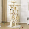 194 cm Grand Arbre à chat avec 3 Grands Perchoirs 2 Grottes Poteaux en sisal Hamac et Griffoir Beige - FR.SIKAIC