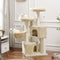 126 cm Grand Arbre à Chat Stable avec Griffoir en sisal 2 Plateformes d'observation pour Grands Chats Blanc - FR.SIKAIC