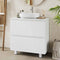 Meuble sous Lavabo Salle de Bain avec 2 Grands Tiroirs et Pieds 80x30x56 cm Blanc - FR.SIKAIC
