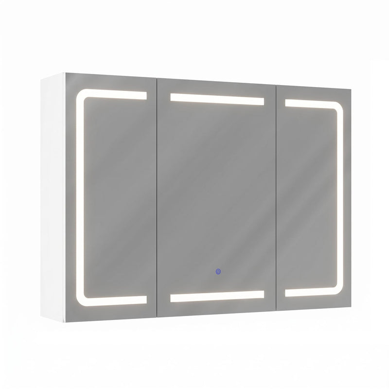 FR.SIKAIC Armoires de Toilette Blanc / Moderne / Bois d'ingénierie 16 x 80 x 60 cm,Meuble de salle de bain avec miroir – Blanc