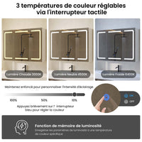 FR.SIKAIC Armoires de Toilette Blanc / Moderne / Bois d'ingénierie 16 x 80 x 60 cm,Meuble de salle de bain avec miroir – Blanc