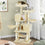 145 cm Arbre à Chat Robuste pour Grands Chats avec Grande Grotte Poteaux en Sisal Arbre à Chat en Sisal Naturel Beige - FR.SIKAIC