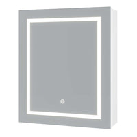 51 cm Armoire de Salle de Bain avec Miroir Éclairage LED et Étagères Réglables Blanc - FR.SIKAIC