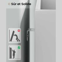 180 cm Armoire de Salle de Bain Rangement avec Tiroir Étagère Réglable et Porte-Papier Toilette Blanc - FR.SIKAIC