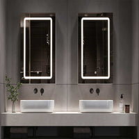 50 cm Armoire de toilette avec éclairage LED et étagères réglables Blanc - FR.SIKAIC