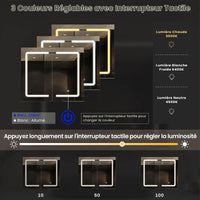 70 cm Armoire Miroir de Salle de Bain avec Éclairage LED et Prise, Étagères Réglables Blanc - FR.SIKAIC