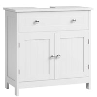 FR.SIKAIC Armoires de Salle de Bain Blanc / Moderne Armoire sous Lavabo Salle de Bain avec Tiroir et Pieds, Compartiment à 2 Portes , 60 x 30 x 60 cm, Blanc