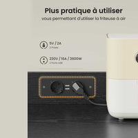 LED Armoire Buffet Cuisine avec Multiprise Plan de Travail Tiroir 4 Compartiments et Armoires du Bas 103,5x40x180 cm Noir - FR.SIKAIC