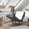 Lit pliant 90x200 cm Cadre de Lit en Métal avec Matelas en Mousse à Mémoire de Forme de 13 cm D'épaisseur Noir - FR.SIKAIC