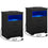 Lot de 2 Tables de Chevet avec Éclairage LED 2 Tiroirs de Rangement Station de Charge Noir - FR.SIKAIC