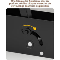 FR.SIKAIC Table basse Blanc / Bois d'ingénierie / Moderne Table Basse 3 en 1 Relevable et Extensible avec Compartiments Cachés et Étagère Ouverte Blanc