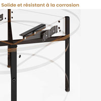 Table Basse Relevable avec Compartiment Caché et Étagère de Rangement pour Salon Bureau Balcon Marron - FR.SIKAIC